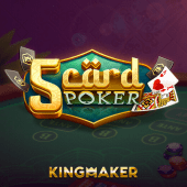 Throw pillow 5 Card Poker cards game icon